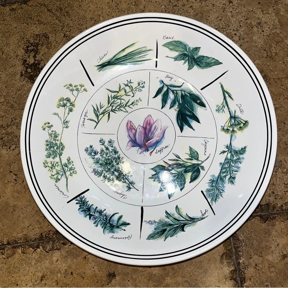 Williams Sonoma large bowl covered in Herbs